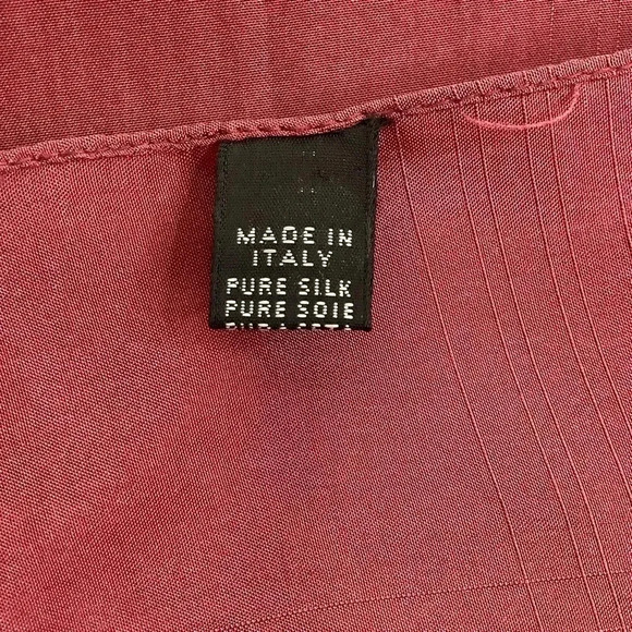 2/$30 ROBERT TALBOTT Burgundy Paisley Silk Tie & Pocket Square - Picture 13 of 16